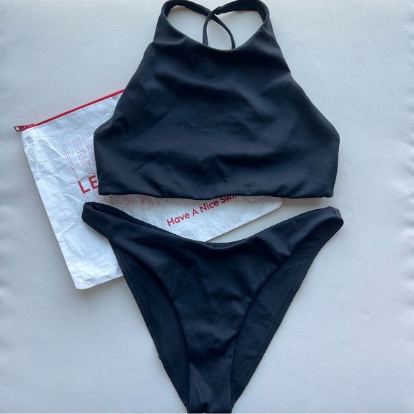 Left On Friday Black High Neck Bikini Set - Picture 2 of 5